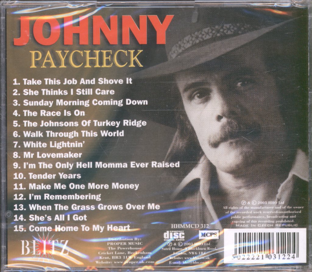 Johnny Paycheck - I'm The Only Hell Momma Ever Raised - Cd