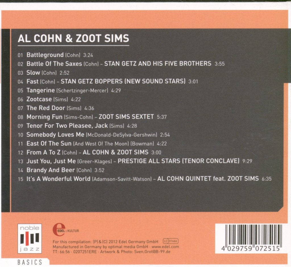 Al Cohn And Zoot Sims - Morning Fun - Cd