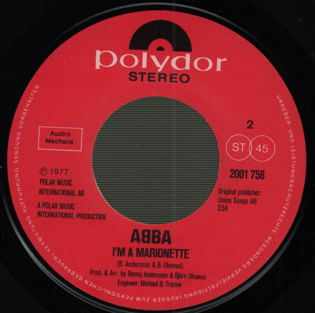 ABBA - Take A Chance On Me / I'm A Marionette - 7 Inch