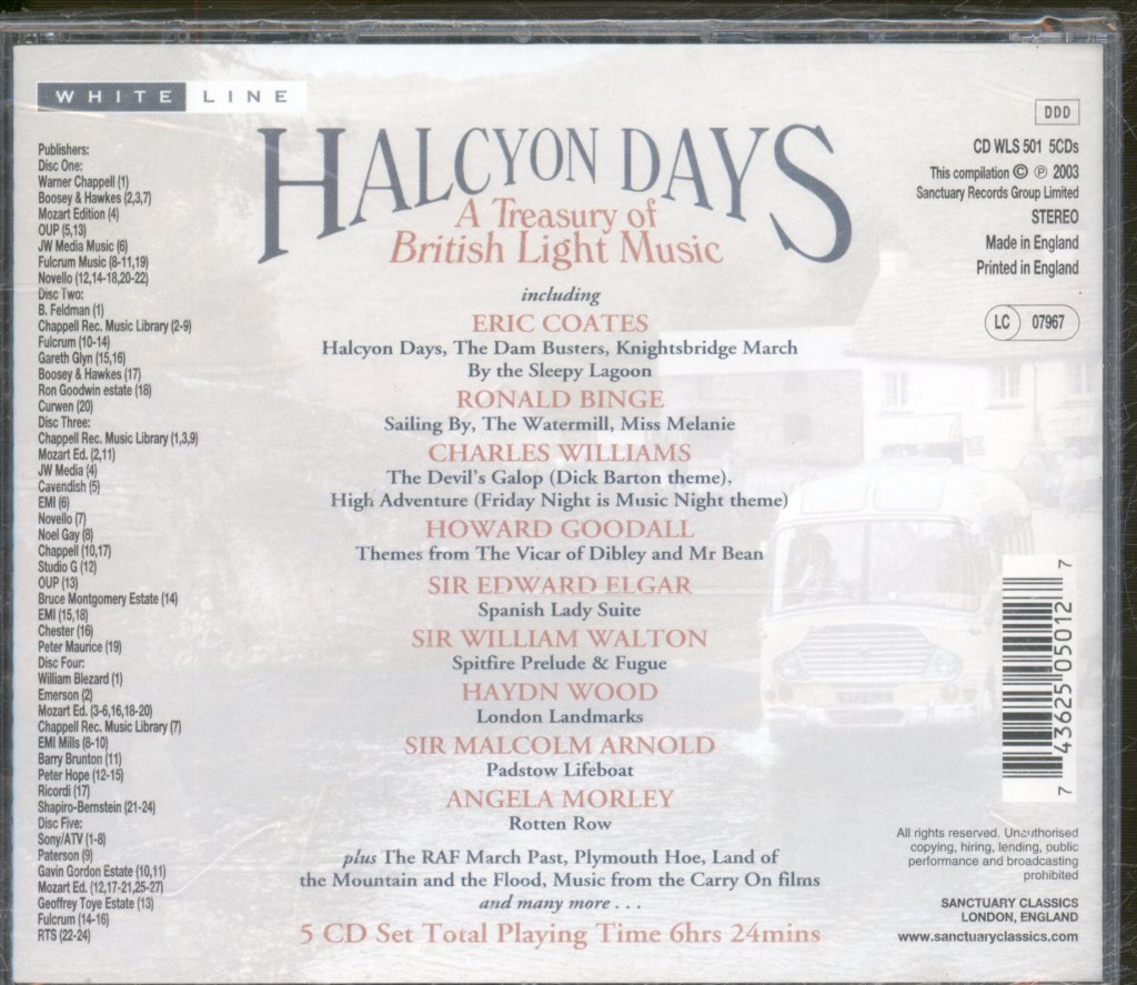 Various Artists - Halcyon Days A Treasury Of British Light Music - Cd Set