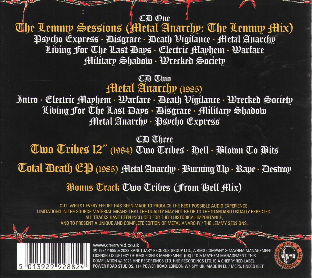 Warfare - Lemmy Sessions - Triple Cd