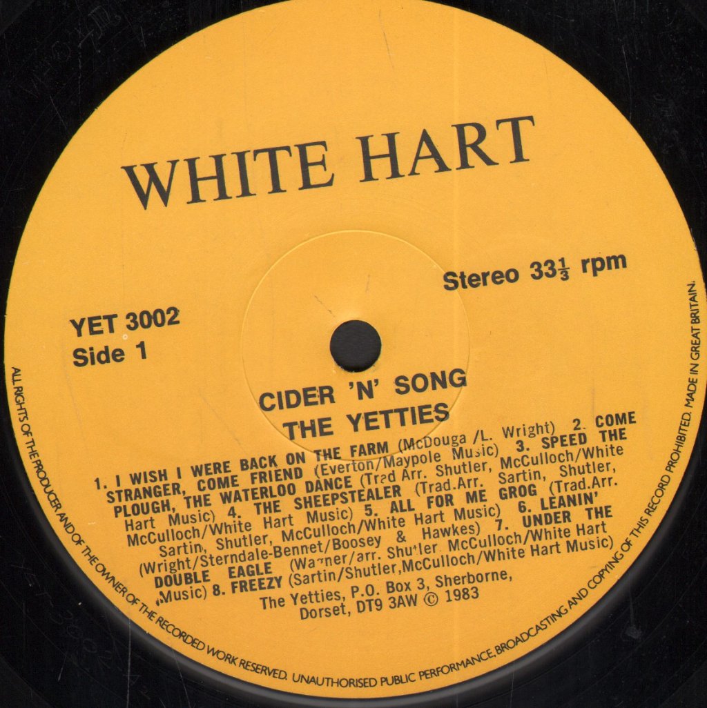 Yetties - Cider N Song - Lp