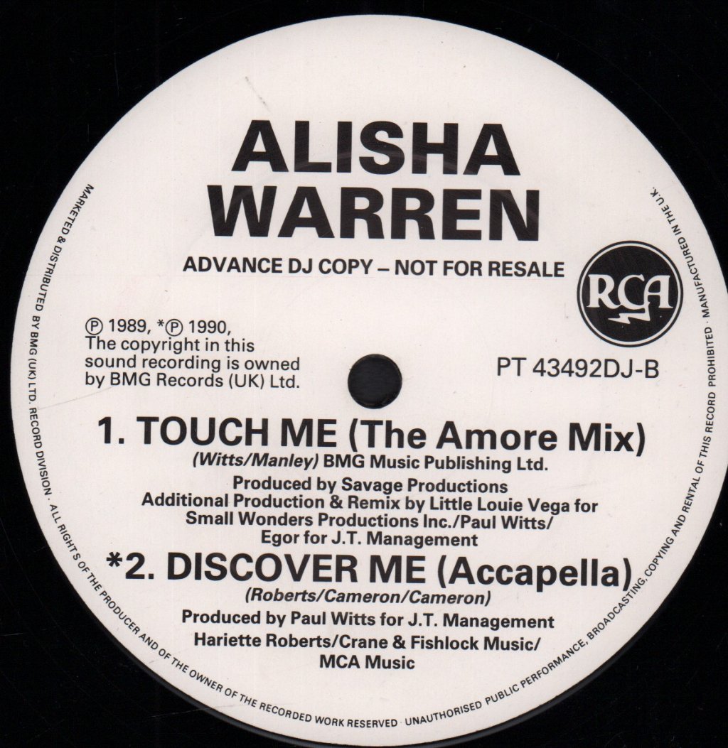 Alisha Warren - Discover Me - 12 Inch