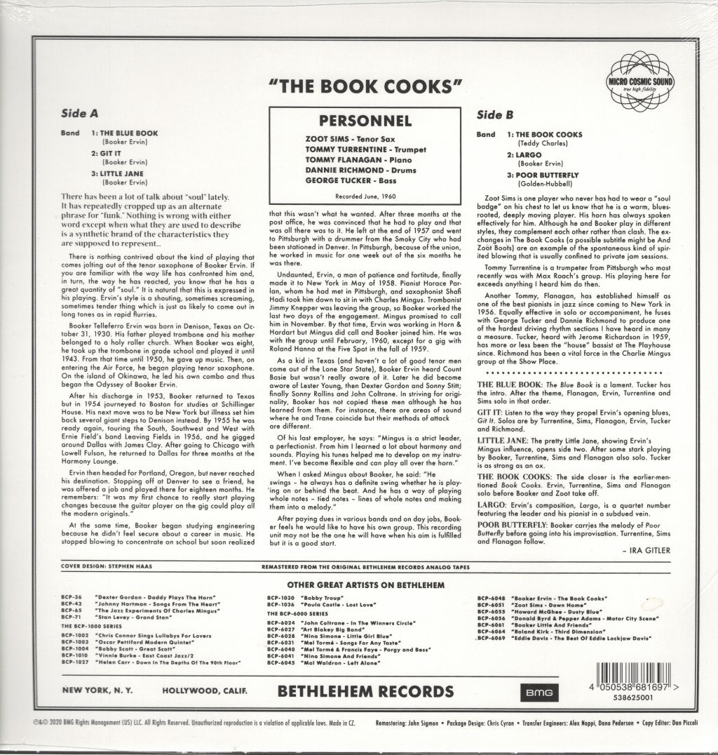 Booker Ervin - Book Cooks - Lp