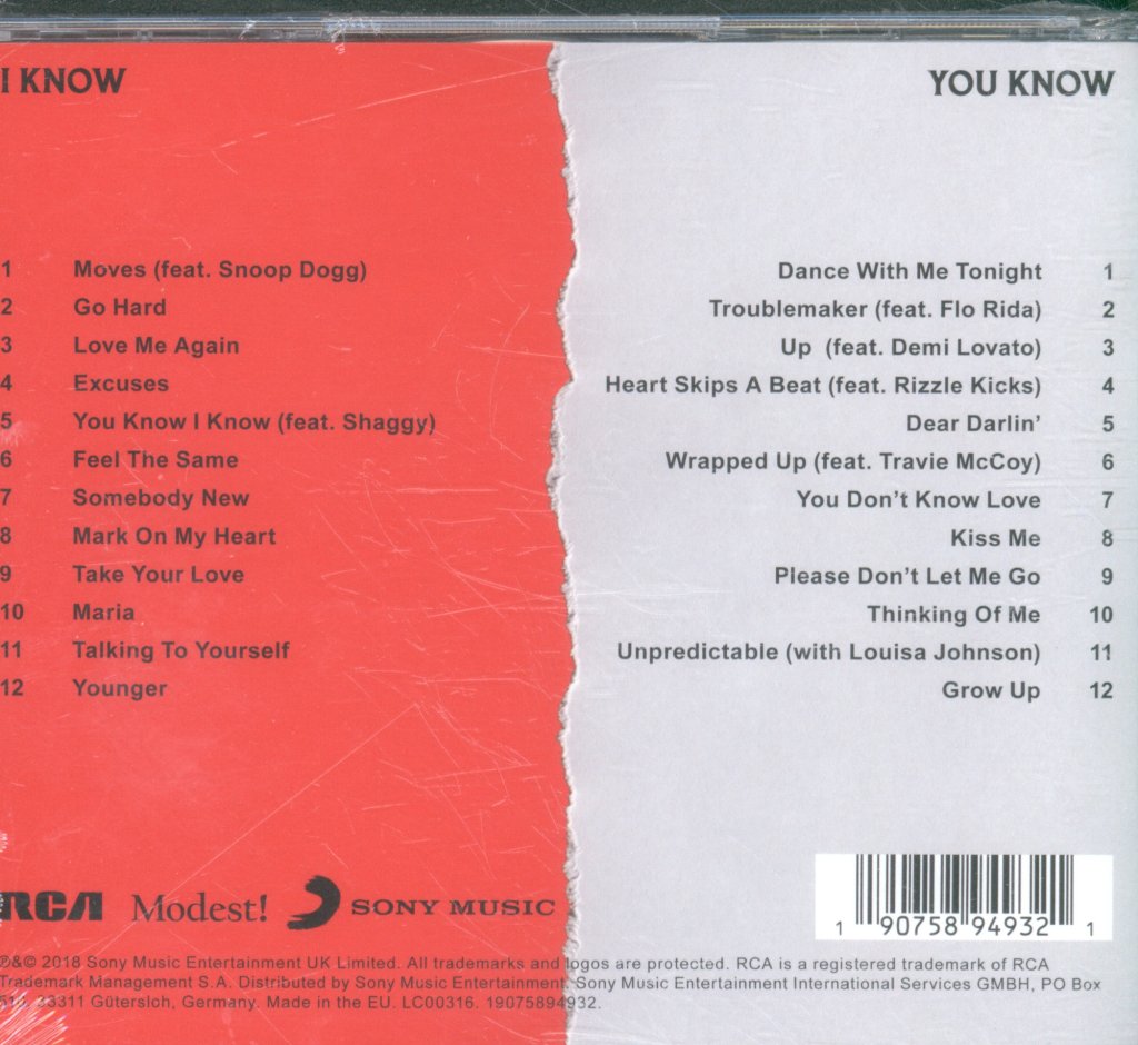 Olly Murs - You Know I Know - Double Cd