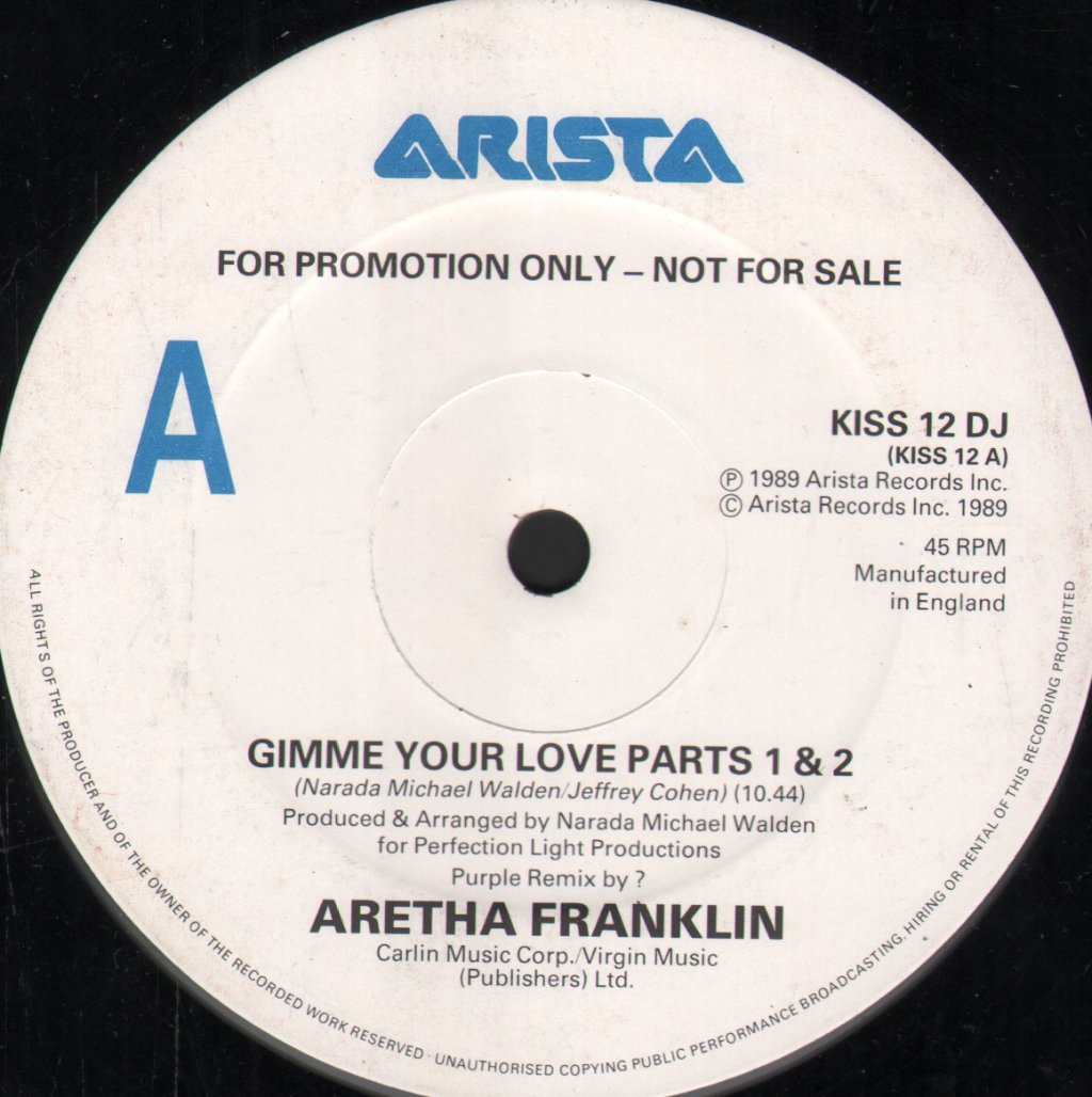 Aretha Franklin - Gimme Your Love - 12 Inch