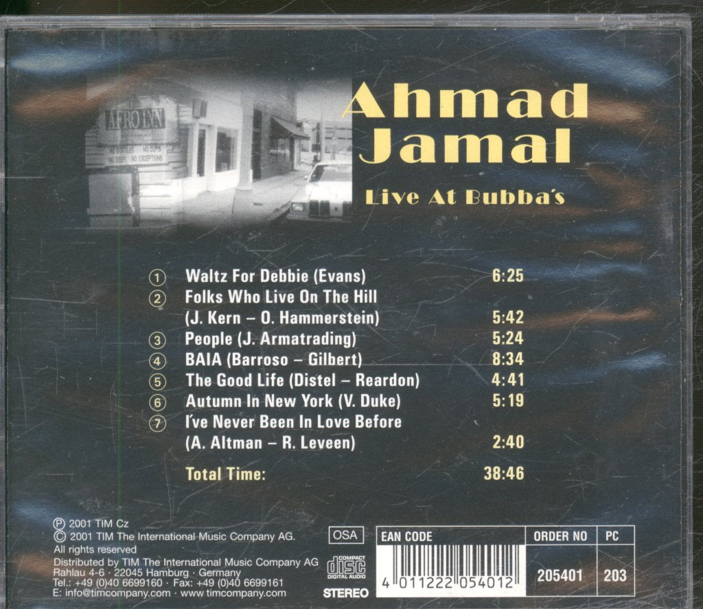 Ahmad Jamal - Live At Bubba's - Autumn In New York - Cd