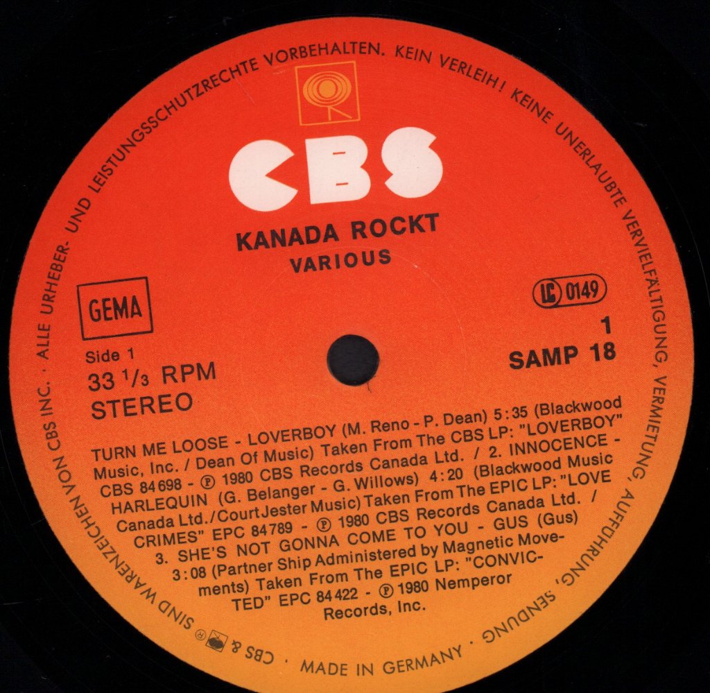 Various Artists - Kanada Rockt Und Wie - Lp