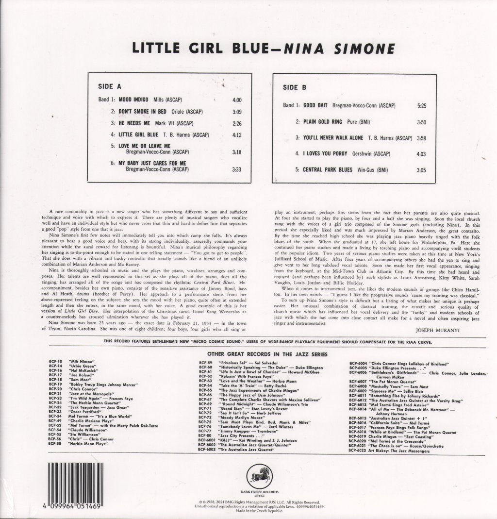 Nina Simone - Little Girl Blue (65th Anniversary) - Lp