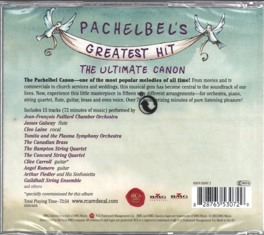 Johann Pachelbel - Pachelbel's Greatest Hit - The Ultimate Canon - Cd