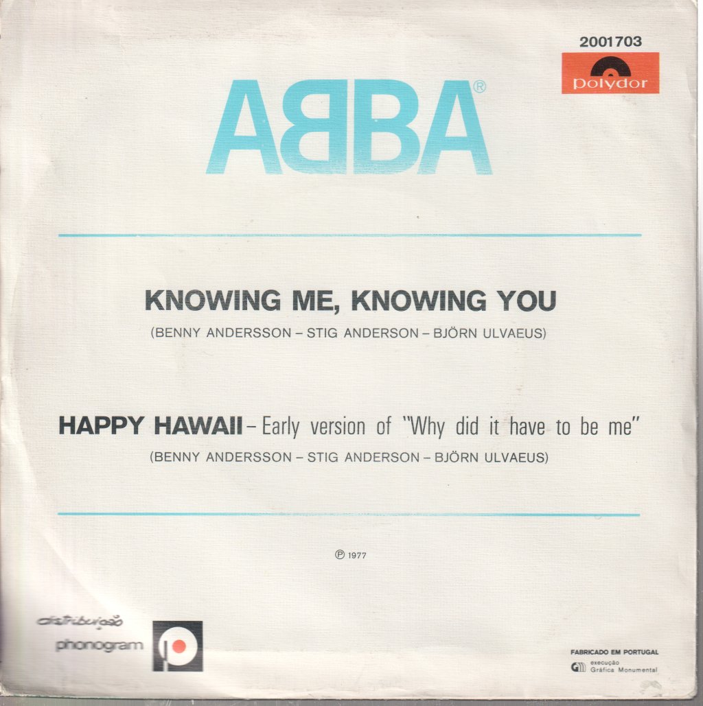 ABBA - Knowing Me, Knowing You - 7 Inch