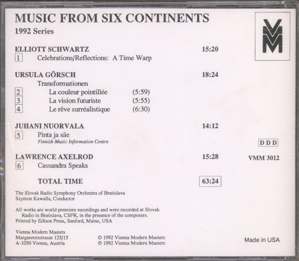 Various Artists - Music From Six Continents: 1992 Series - Cd