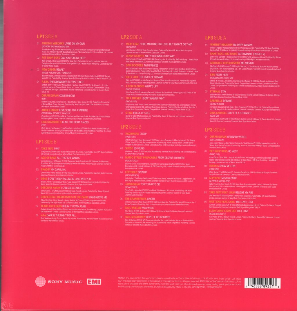 Various Artists - Now Yearbook 1993 - Triple Lp