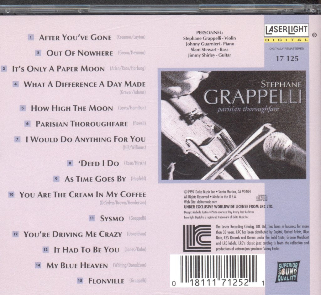 Stephane Grappelli - Parisian Thoroughfare - Cd