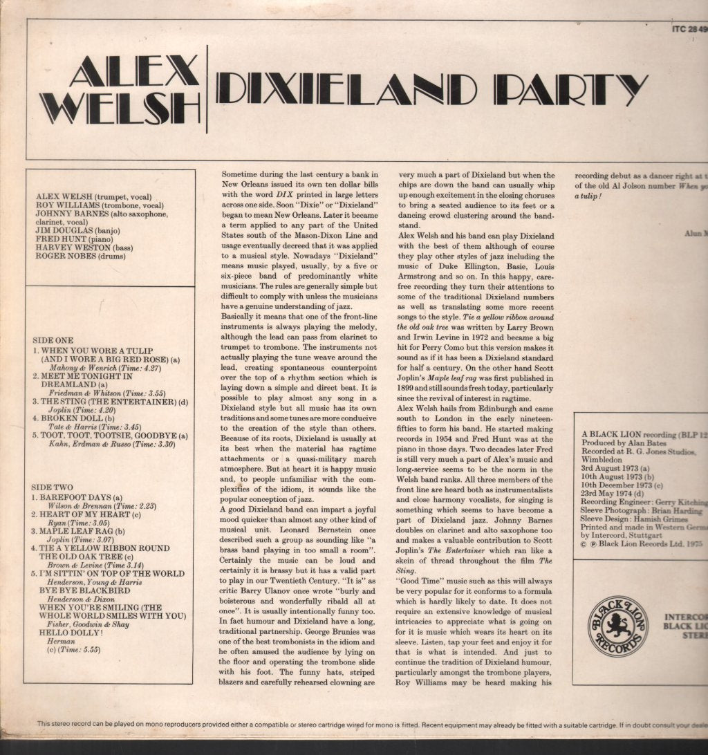 Alex Welsh - Dixieland Party - Lp