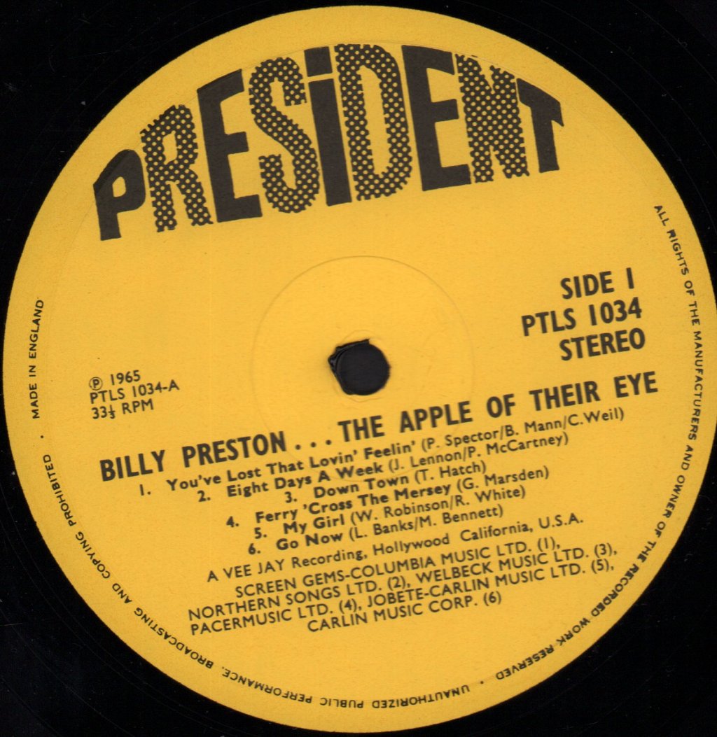 Billy Preston - Apple Of Their Eye - Lp