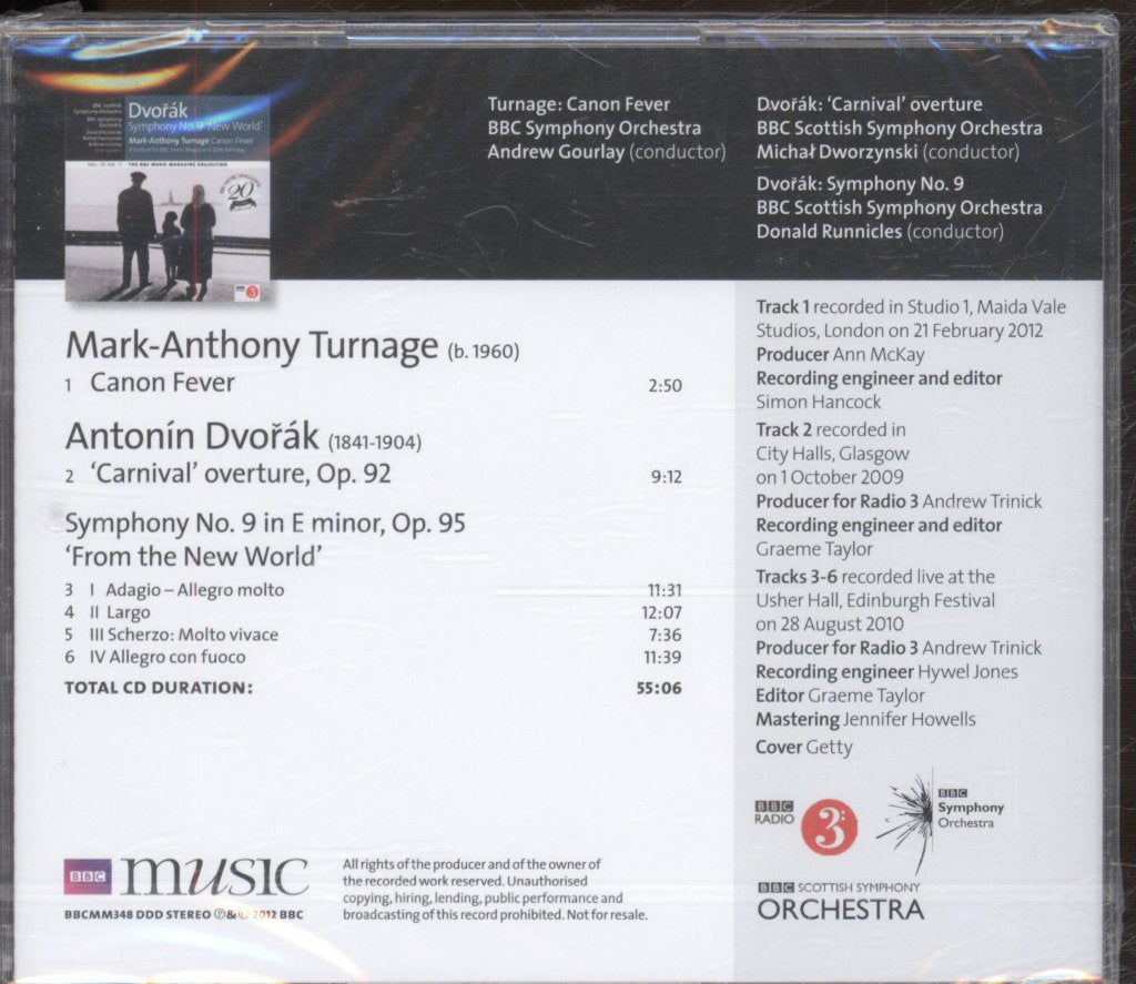 BBC Synphony Orchestra, Mark-Anthony Turnage - Dvorak - Symphony No. 9 'New World' / Canon Fever - Cd