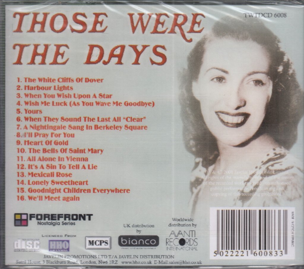 Vera Lynn - Those Were The Days - Cd