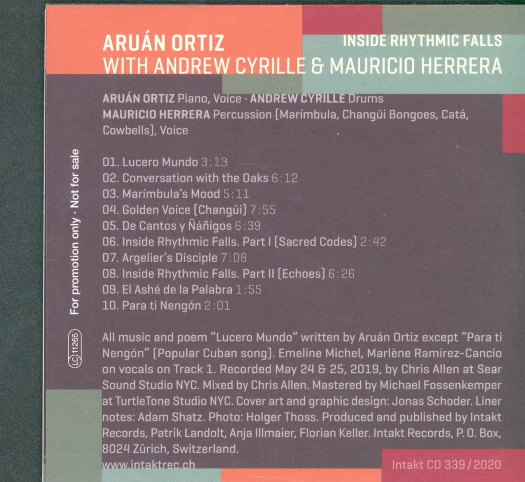 Aruán Ortiz With Andrew Cyrille And Mauricio Herrera - Inside Rhythmic Falls - Cd