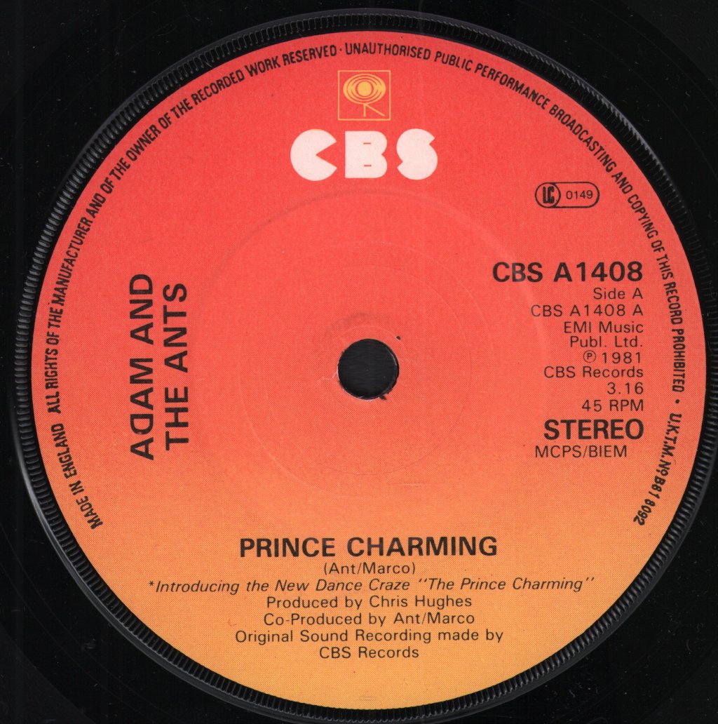 Adam And The Ants - Prince Charming - 7 Inch