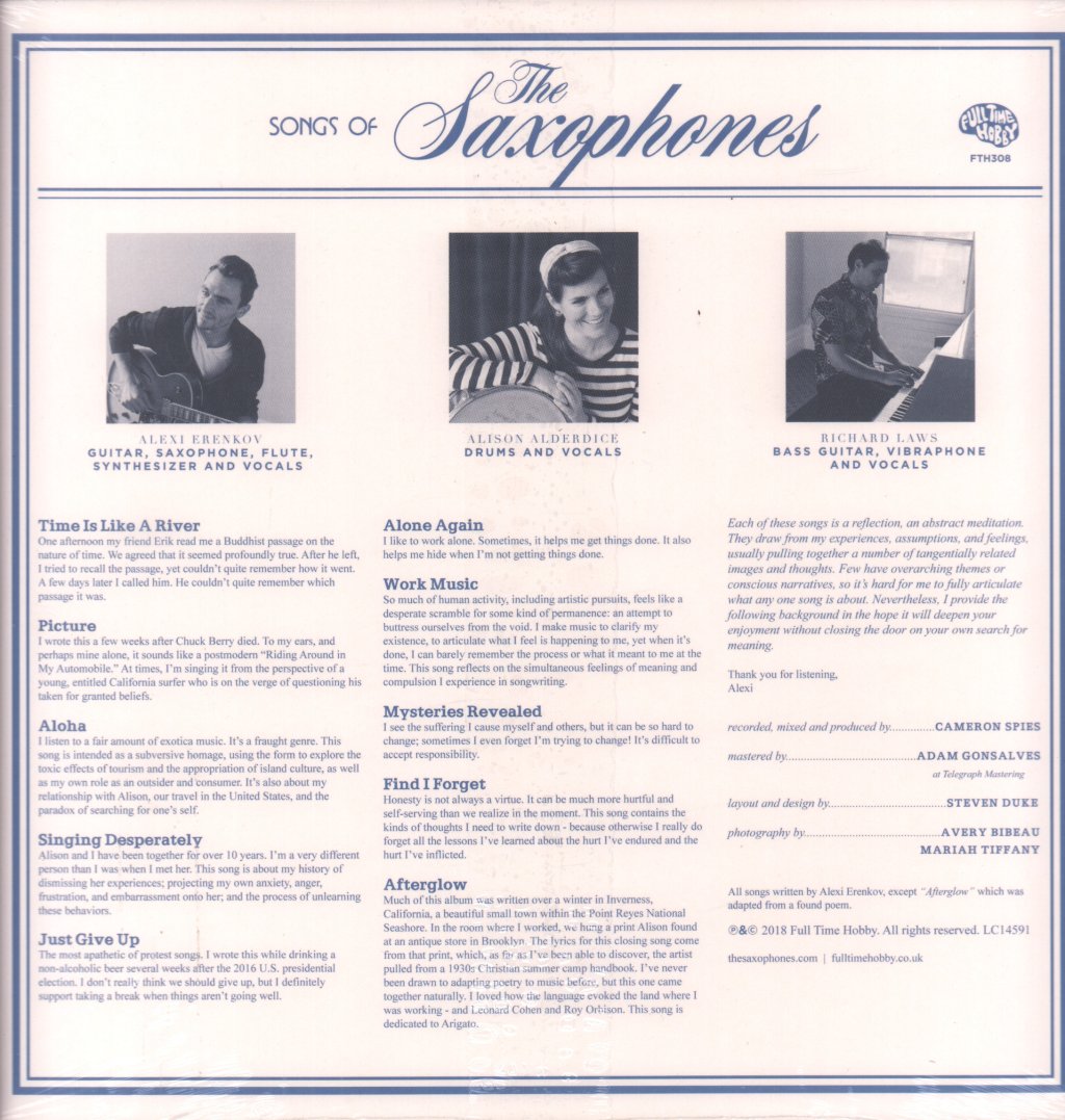 Saxophones - Songs Of The Saxophones - Lp