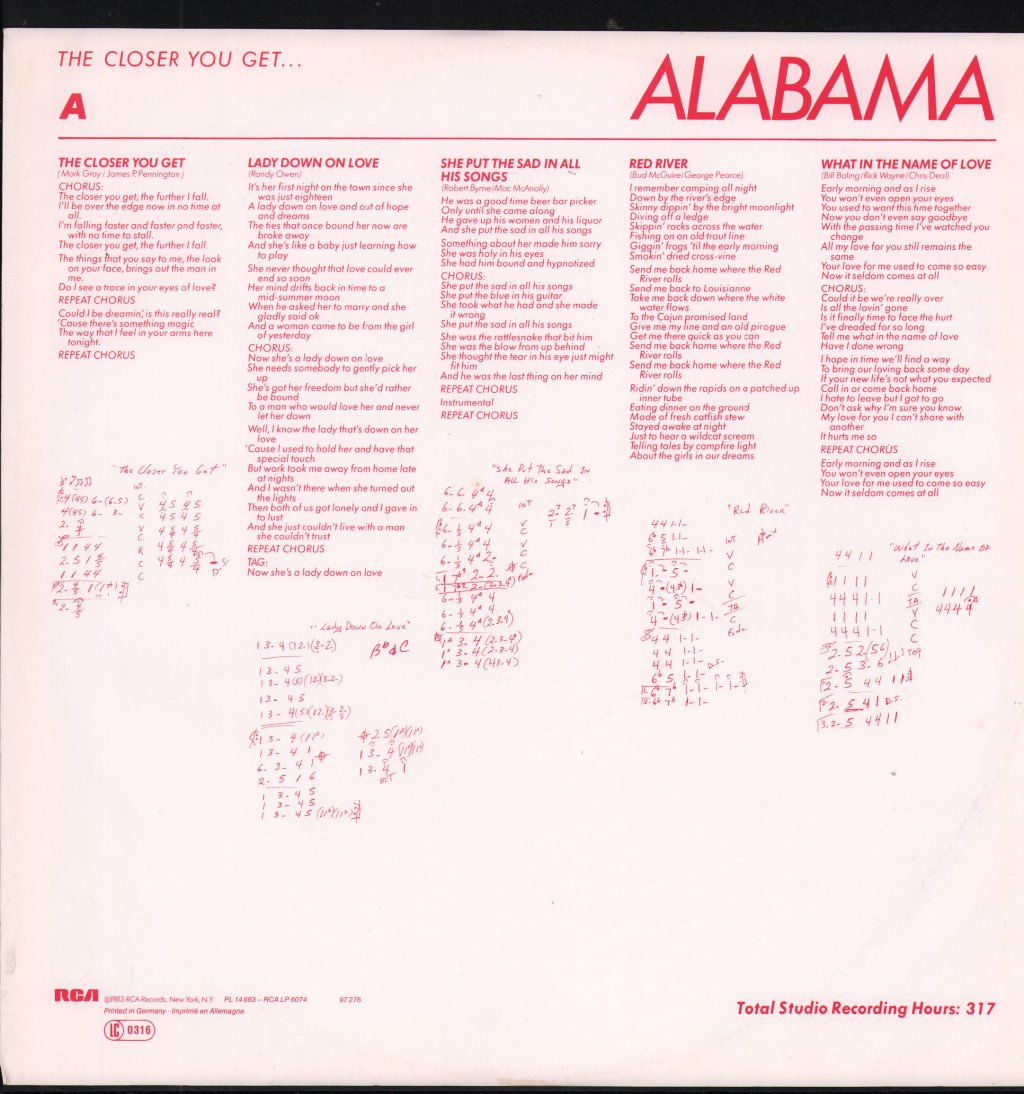 Alabama - Closer You Get... - Lp