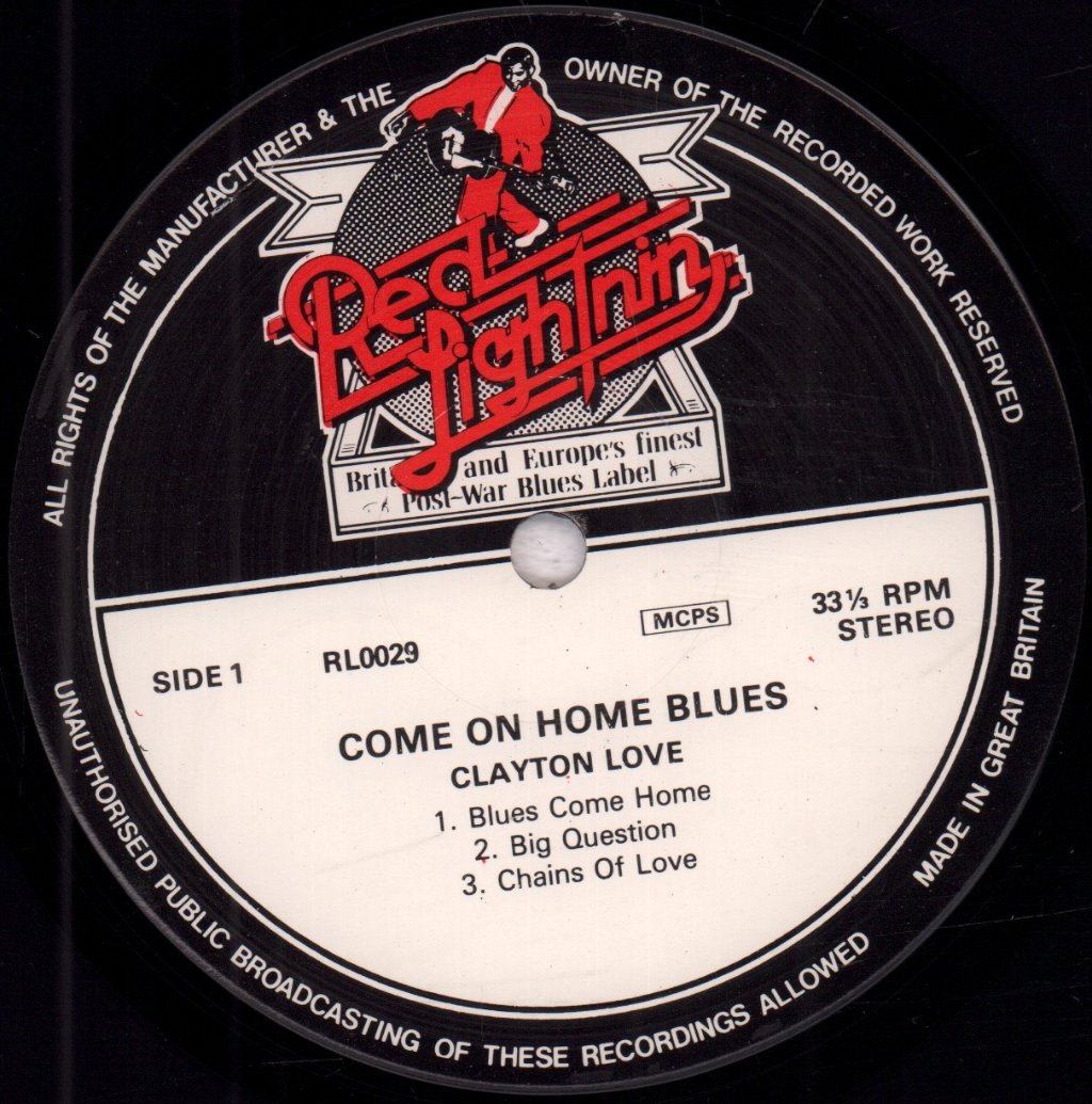 Clayton Love - Come On Home Blues - 10 Inch