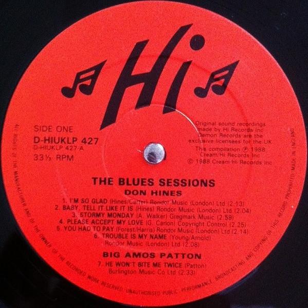 Various Artists - Hi Records The Blues Sessions - Double Lp