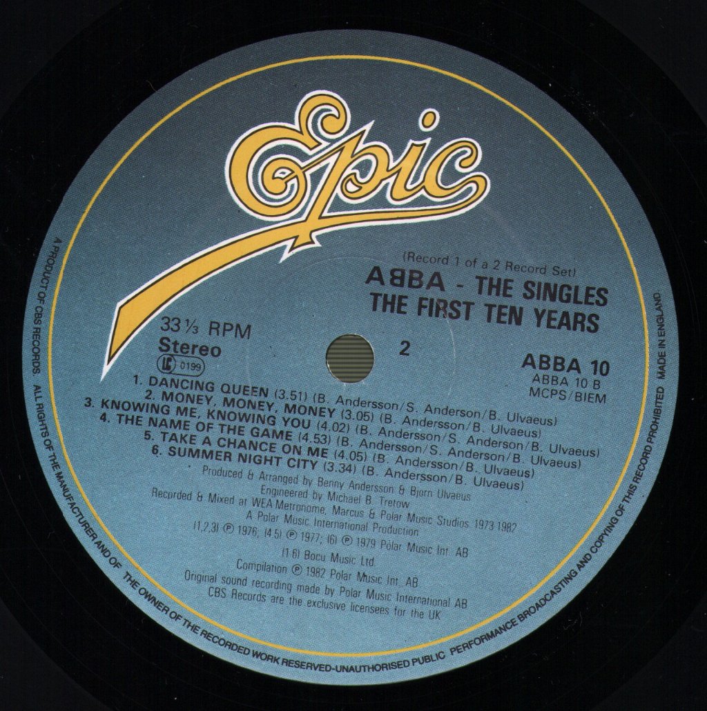 ABBA - Singles The First Ten Years - Double Lp