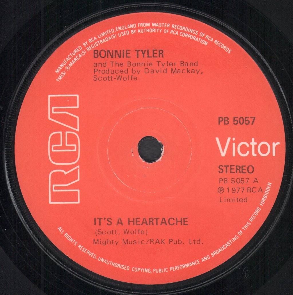 Bonnie Tyler - It's A Heartache - 7 Inch