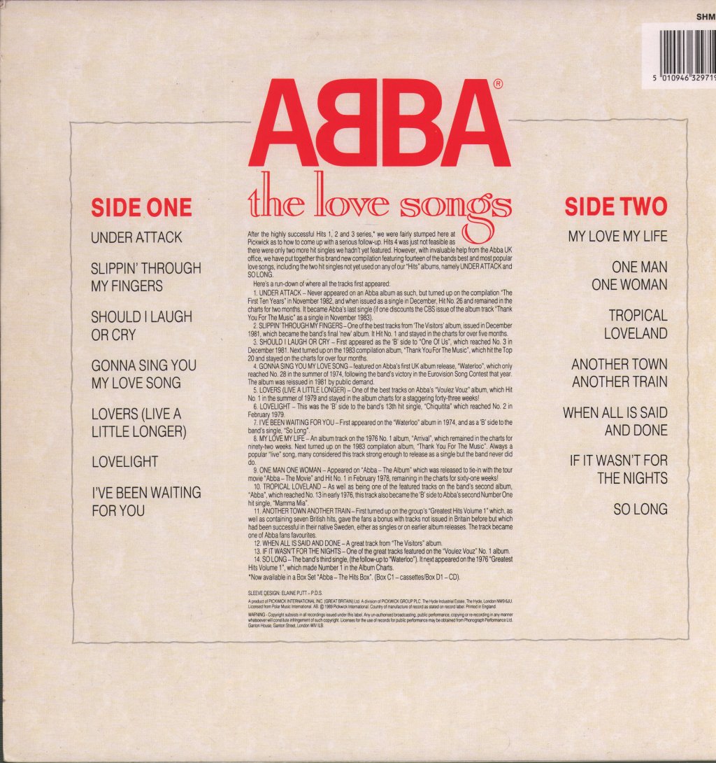 ABBA - Love Songs - Lp