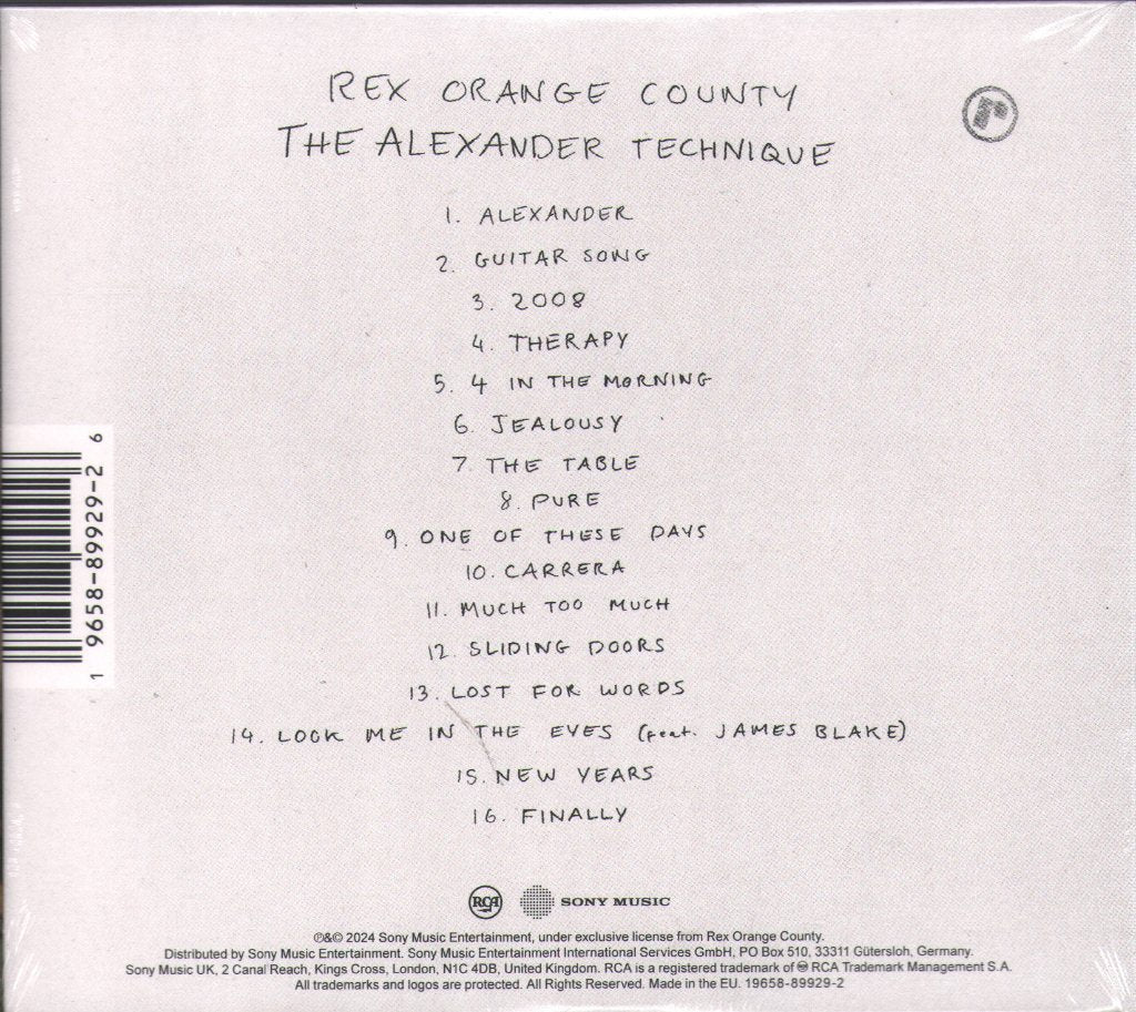 Rex Orange County - Alexander Technique - Cd