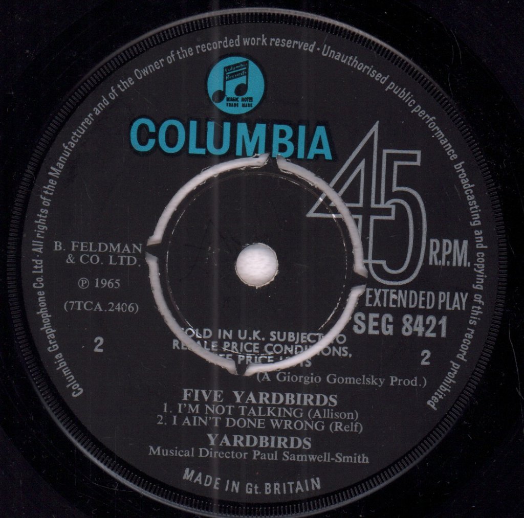 Yardbirds - Five Yardbirds - 7 Inch