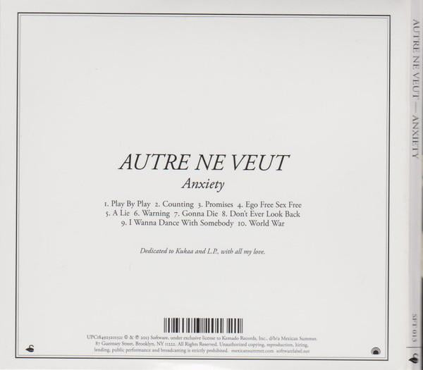 Autre Ne Veut - Anxiety - Cd