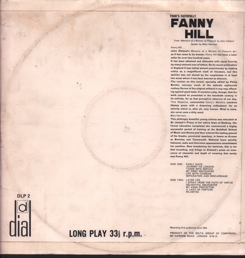 Your's Faithfully Fanny Hill - Your's Faithfully Fanny Hill - Lp