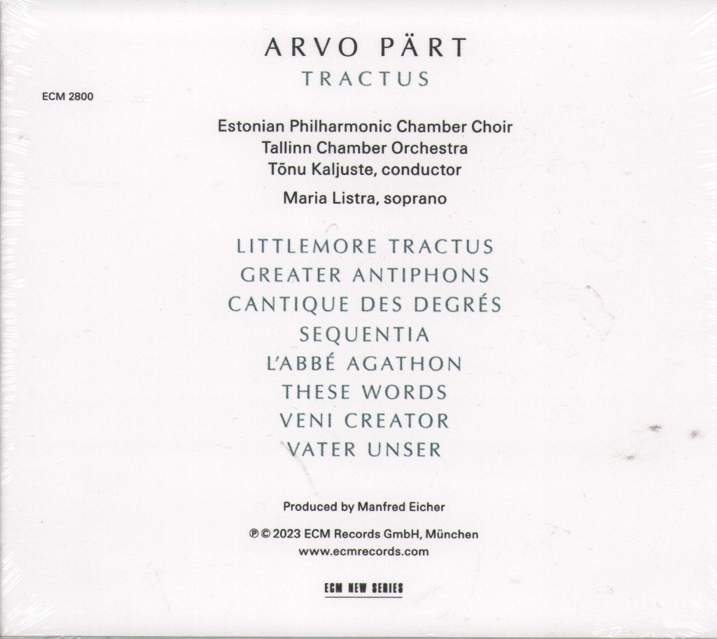 Arvo Pärt - Tractus - Cd