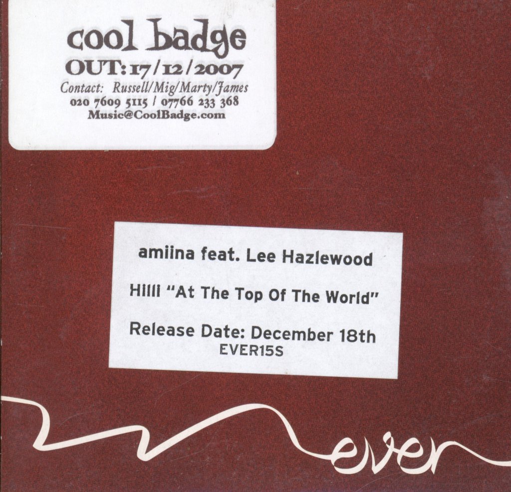 Amiina Feat. Lee Hazlewood - Hilli "At The Top Of The World" - Cdr