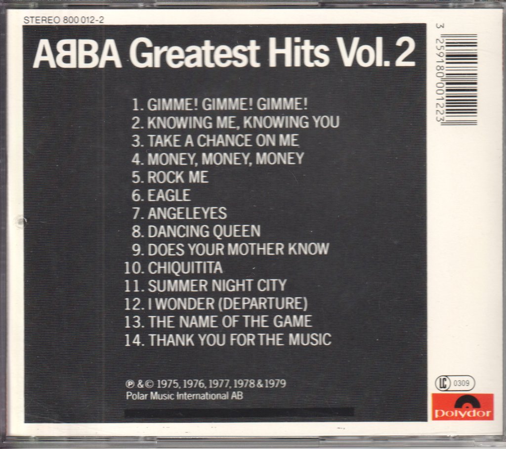 ABBA - Greatest Hits Vol. 2 - Cd