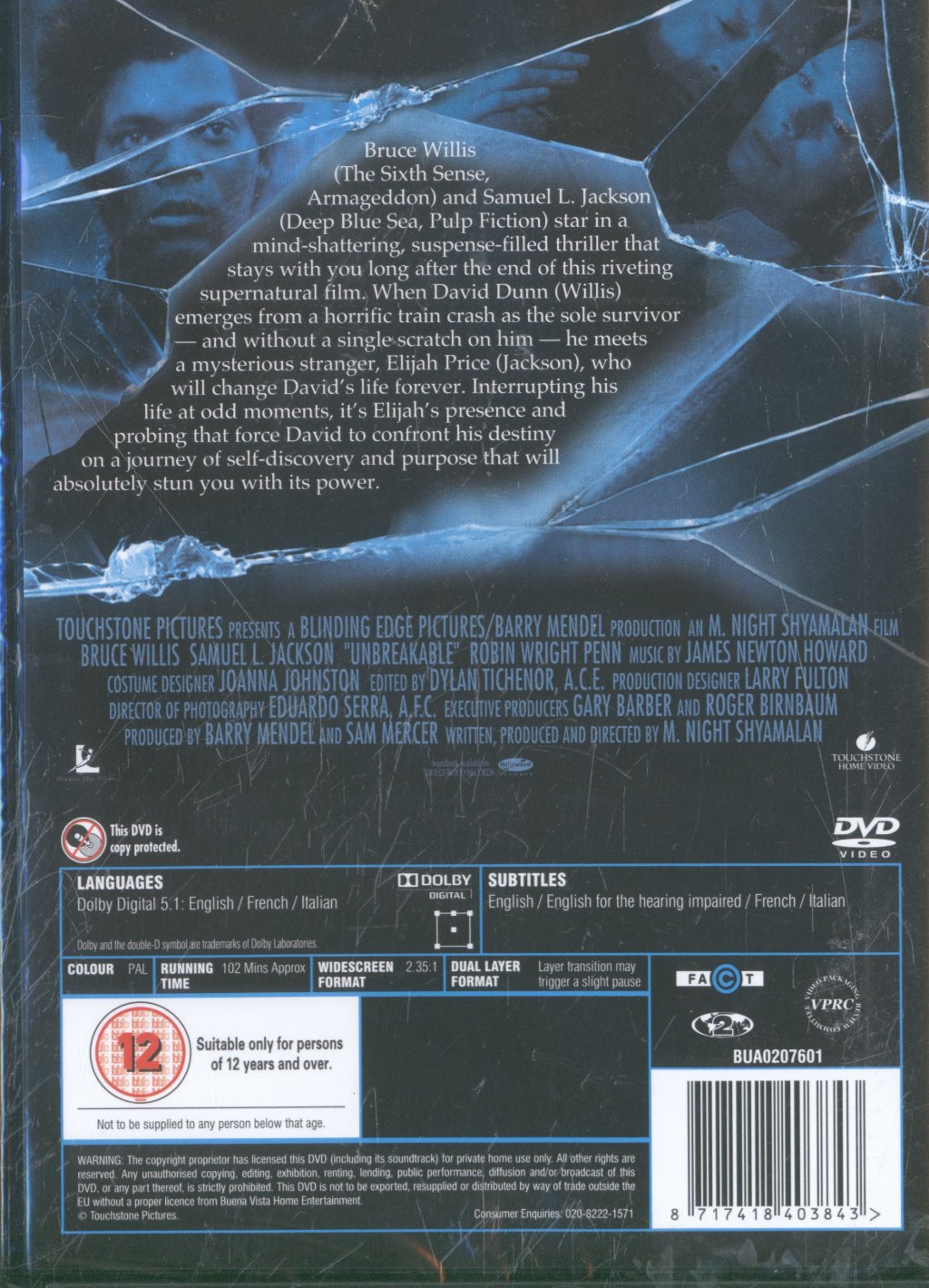 Unbreakable (film) - Unbreakable - Dvd