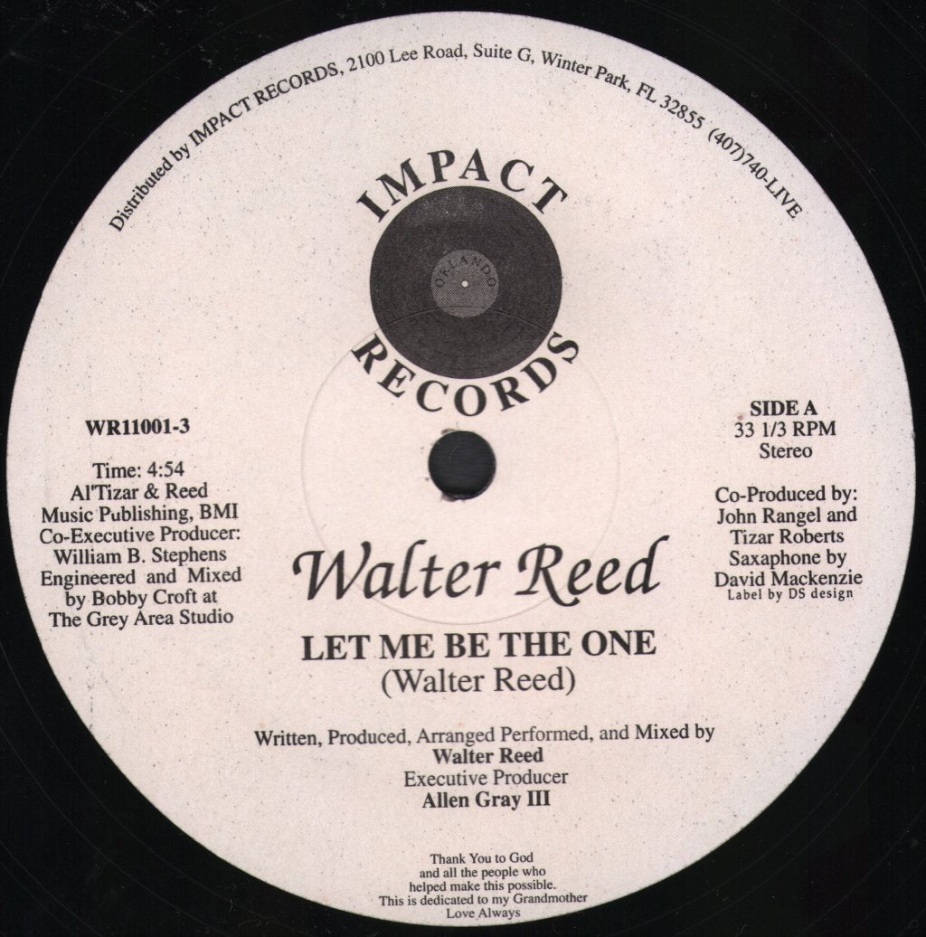 Walter Reed - Let Me Be The One - 12 Inch