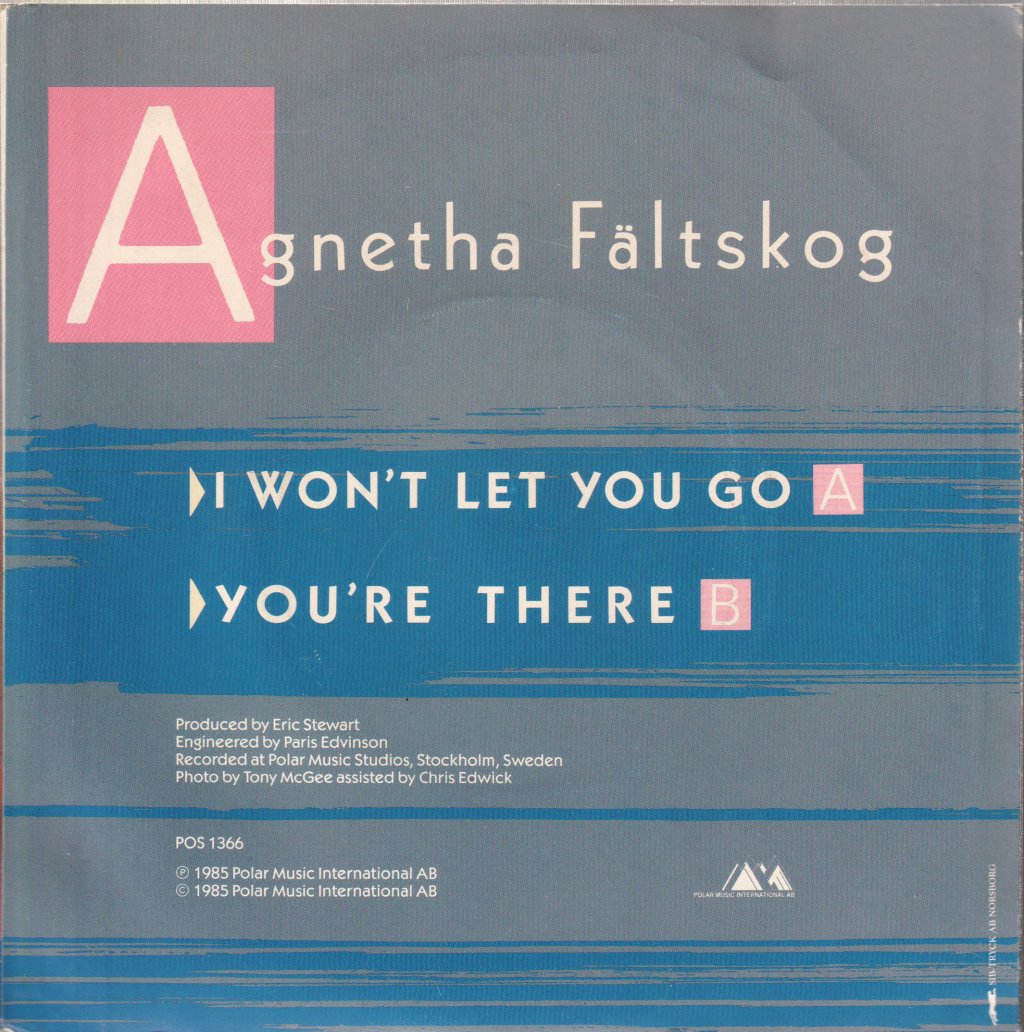 Agnetha Fältskog - I Won't Let You Go / You're There - 7 Inch