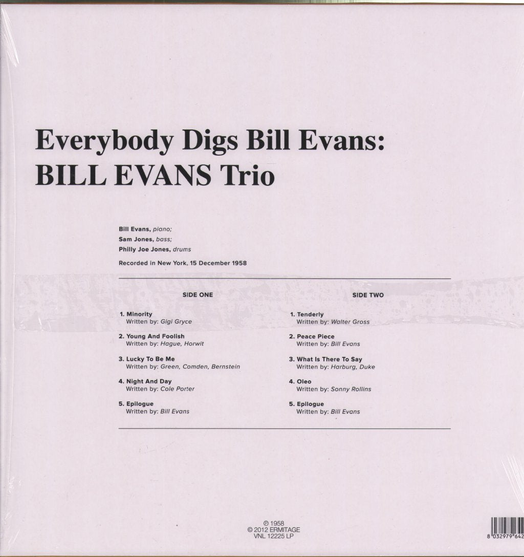 Bill Evans Trio - Everybody Digs Bill Evans - Lp