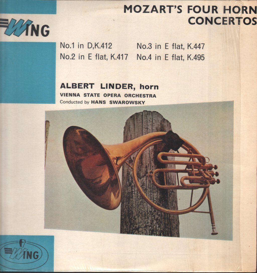 Albert Linder / Vienna State Opera Orchestra / Hans Swarowsky - Mozart's Four Horn Concertos - Lp