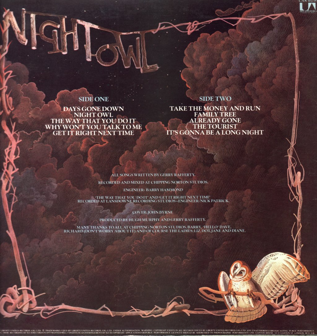 Gerry Rafferty - Night Owl - Lp