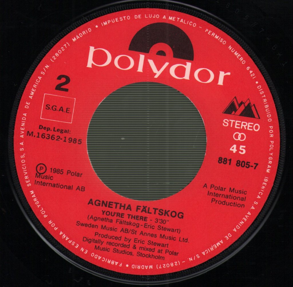 Agnetha Fältskog - I Won't Let You Go (No Te Dejare Marchar) - 7 Inch