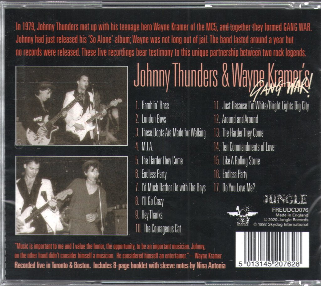 Johnny Thunders & Wayne Kramer - Gang War! - Cd