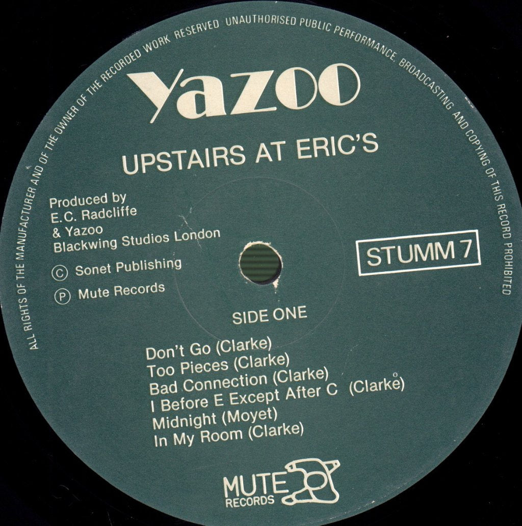 Yazoo - Upstairs At Eric's - Lp