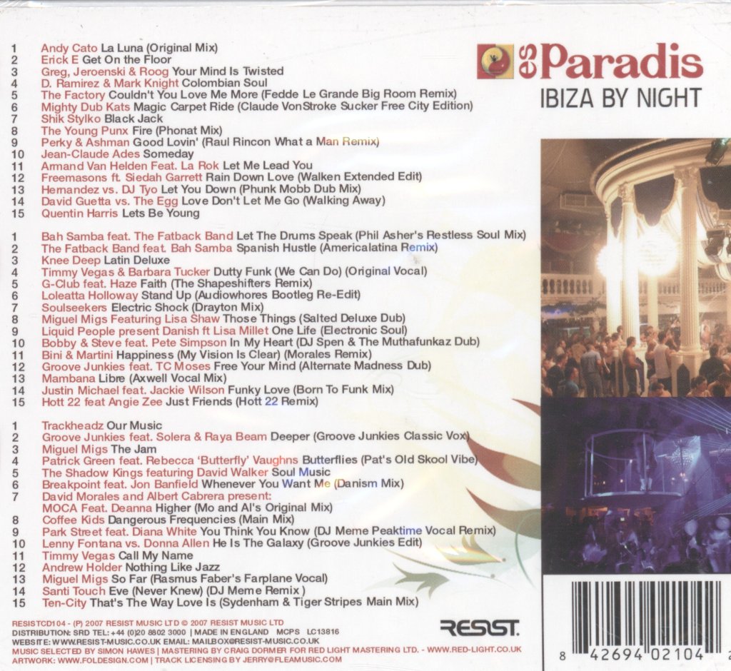 Various Artists - Es Paradis - Ibiza By Night - Triple Cd