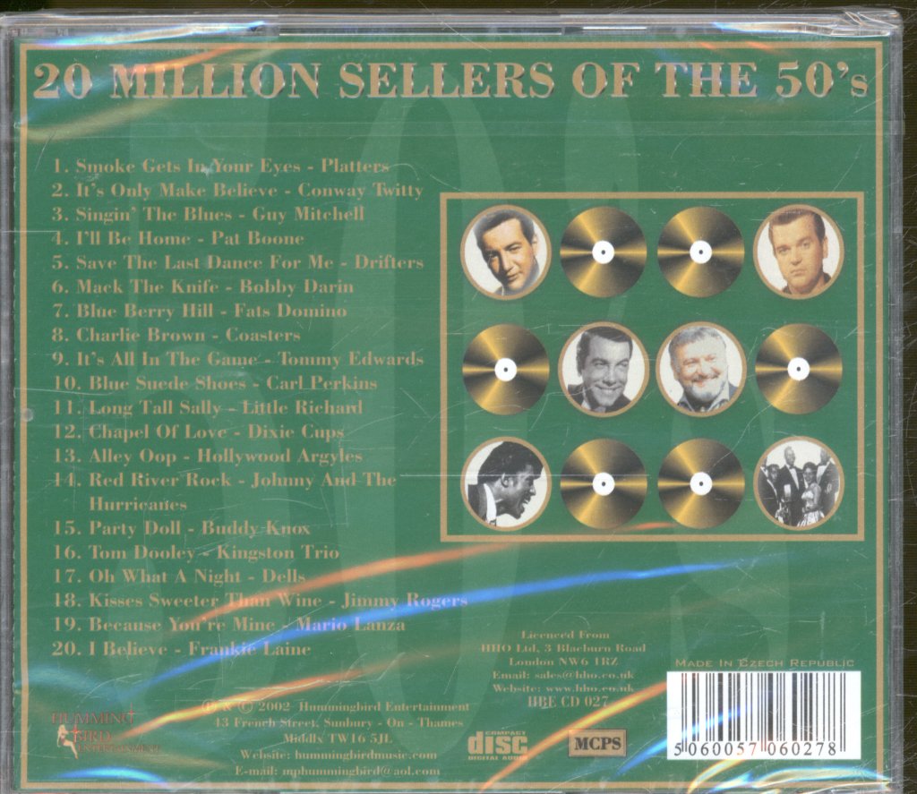 Various Artists - 20 Million Sellers Of The 50'S - Cd