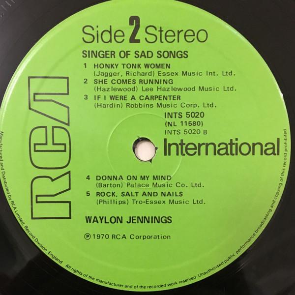 Waylon Jennings - Singer Of Sad Songs - Lp